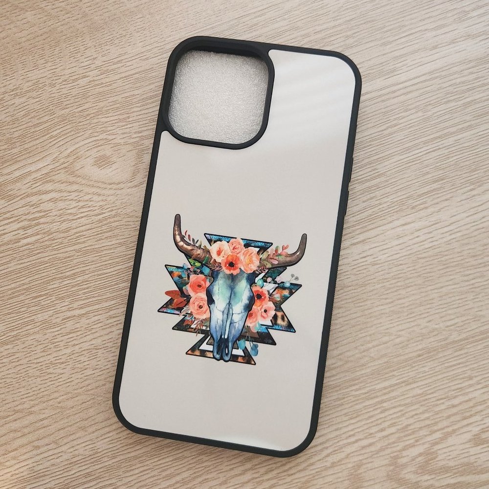 Floral Bison Bull Country Western Cowboy Case